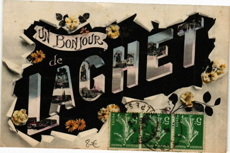Carte postale ancienne Un Bonjour de Laghet