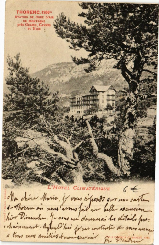 Carte postale ancienne Thorenc -L'Hotel Climatérique