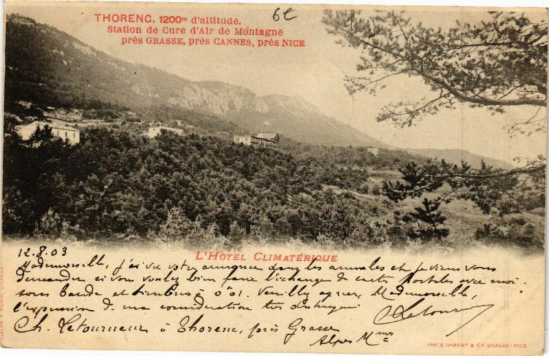 Carte postale ancienne Thorenc -L'Hotel Climatérique