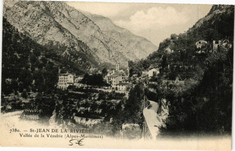 Carte postale ancienne Saint-Jean de la Riviére-Vallée de la Vesubie