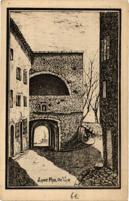 Carte postale ancienne Saint-Paul du Var-Porte de la Ville