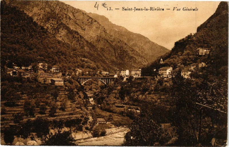 Carte postale ancienne Saint-Jean -la-Riviére-Vue Générale
