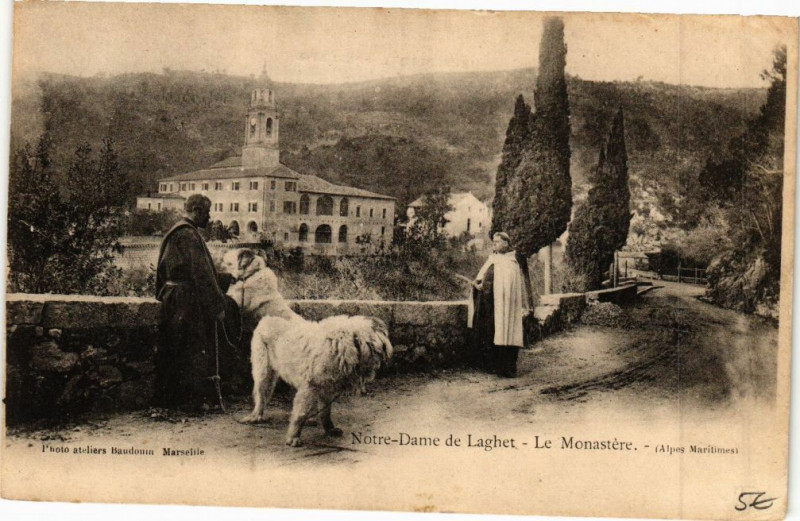 Carte postale ancienne Notre-Dame de Laghet Le Monastére