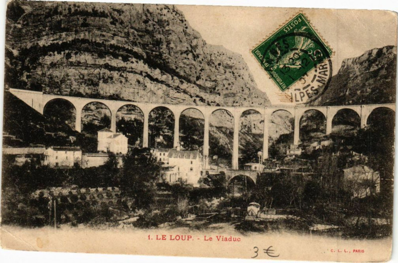 Carte postale ancienne Le Loup-Le Viaduc