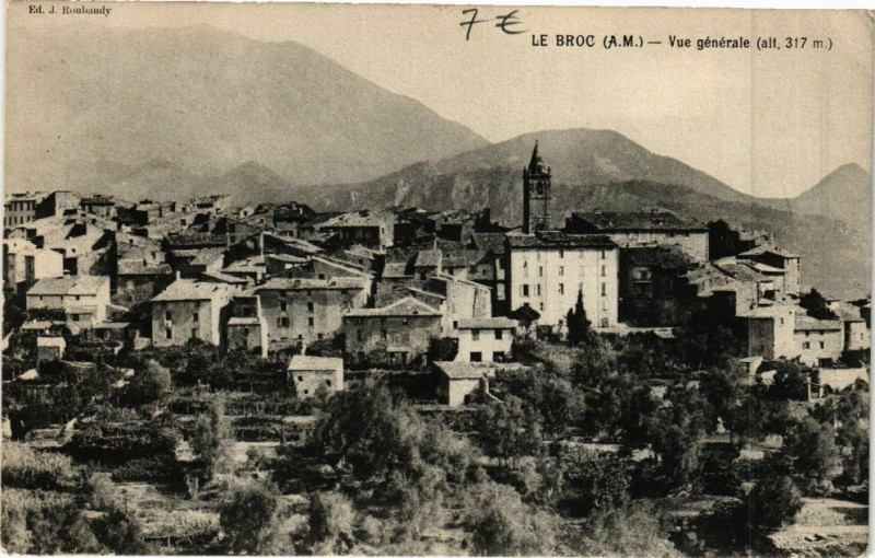 Carte postale ancienne Le Broc-Vue générale au Broc