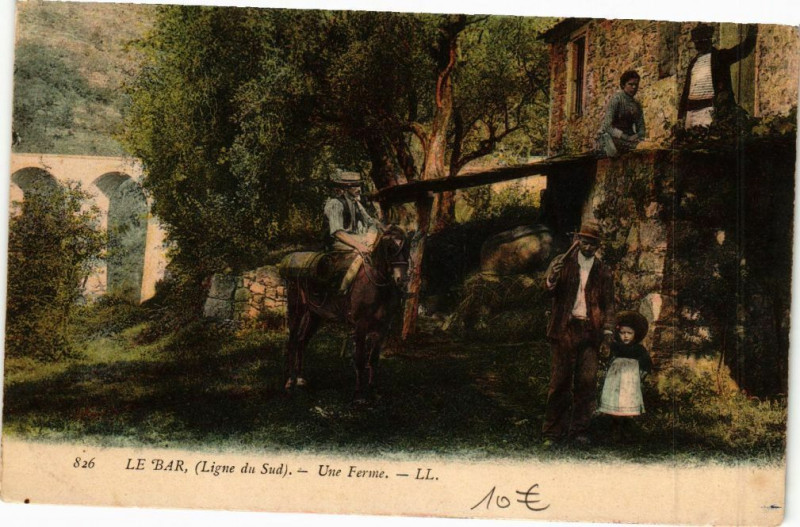 Carte postale ancienne Le Bar Une Ferme