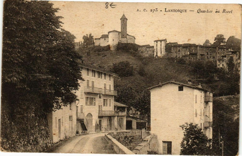 Carte postale ancienne Lantosque Quartie du Rivel à Lantosque