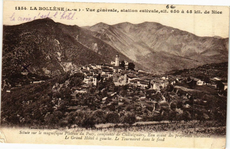 Carte postale ancienne La Bollene -Vue générale, station estivale
