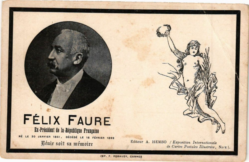 Carte postale ancienne Félix Faure