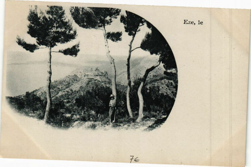 Carte postale ancienne Eze à Èze