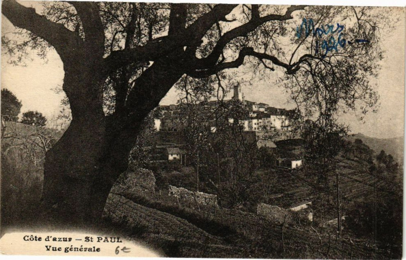 Carte postale ancienne Coté d'Azur-St Paul-Vue générale