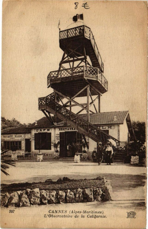 Carte postale ancienne Cannes L'Observatoire de la Californie à Cannes