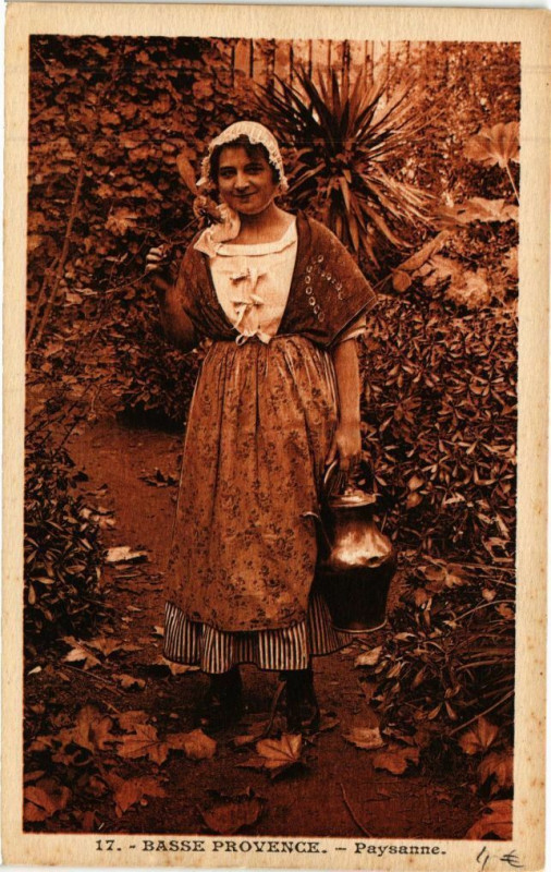 Carte postale ancienne Basse-Provence - Paysanne à Vence