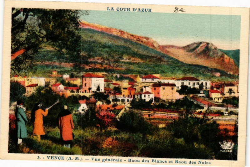 Carte postale ancienne Vence - Vue générale à Vence