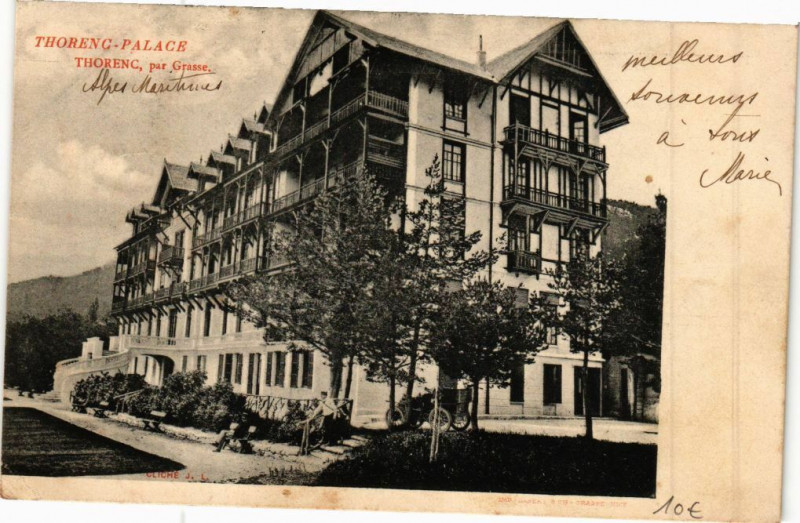 Carte postale ancienne Thorenc Palace - par Grasse à Grasse