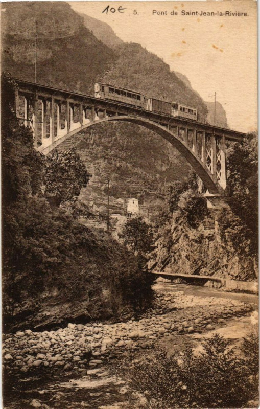 Carte postale ancienne Pont de saint - jean la riviere