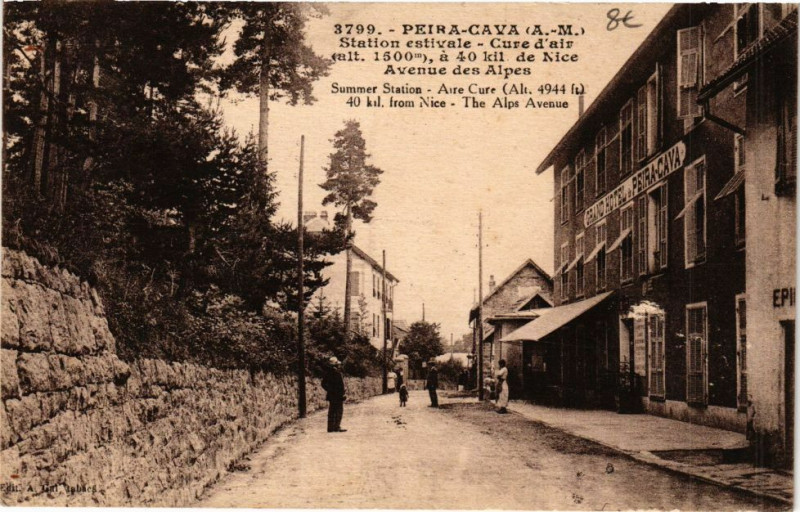 Carte postale ancienne Peira-Cava - Station estivale