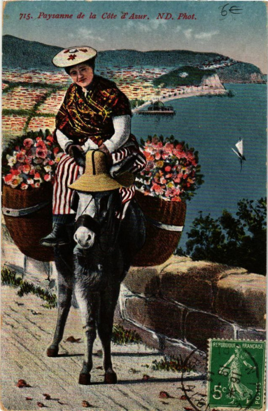 Carte postale ancienne Paysanne de la cote d 'asur