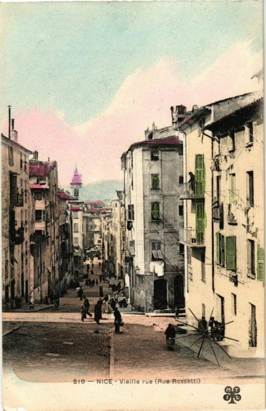 Carte postale ancienne Nice - Vieille rue à Nice