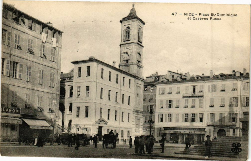 Carte postale ancienne Nice - Place St Dominique à Nice