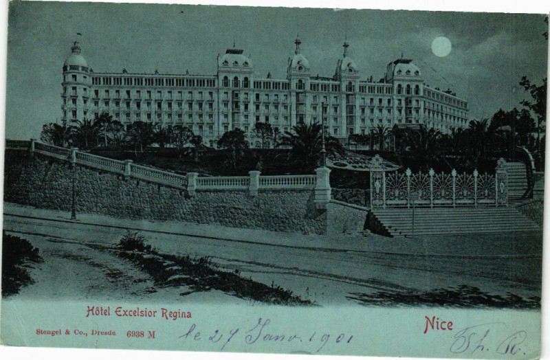 Carte postale ancienne Nice - Hotel Excelsior Regina à Nice