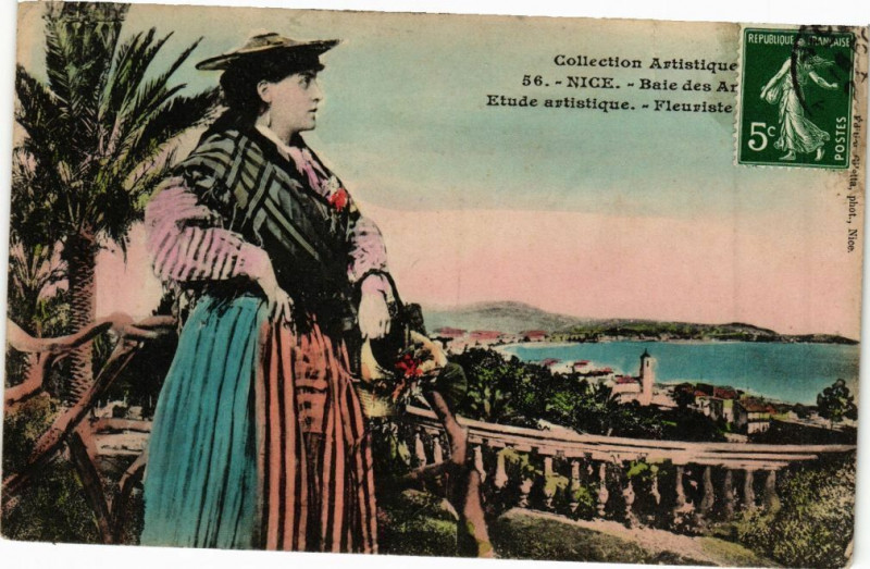 Carte postale ancienne Nice - Etude artistiques à Nice