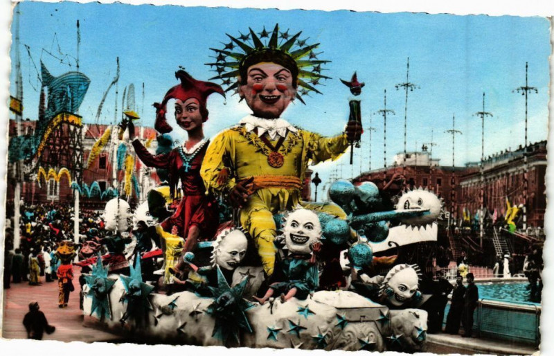 Carte postale ancienne Nice - Carnaval - Dans la Luna à Nice