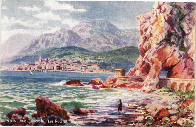 Carte postale ancienne Menton - Vue générale à Menton