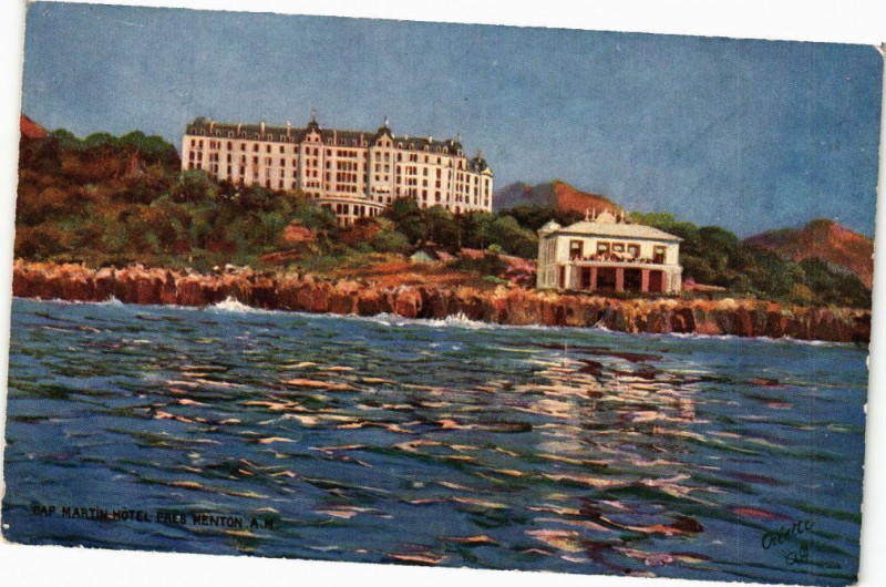 Carte postale ancienne Menton - Martin hotel pres à Menton