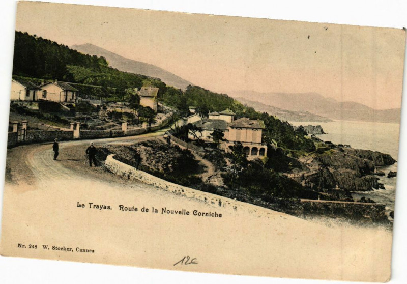 Carte postale ancienne Le Trayas - Route de la Nouvelle Corniche