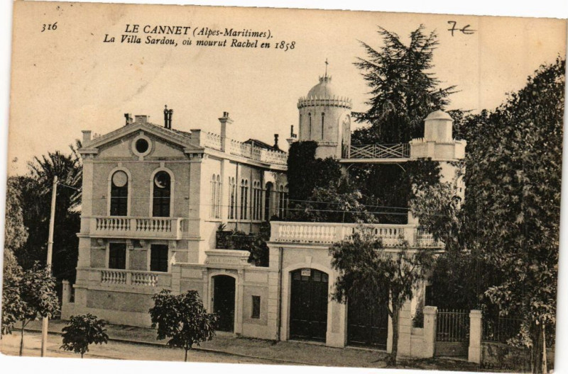 Carte postale ancienne Le Cannet - La Villa sardou au Cannet
