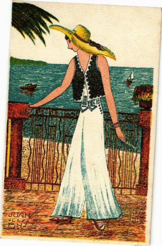 Carte postale ancienne La Cote d'Azur - Juan-les-Pins