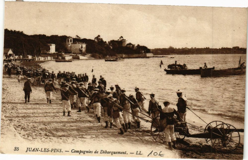 Carte postale ancienne Juan-les-Pins - Compagnies de Débarquement