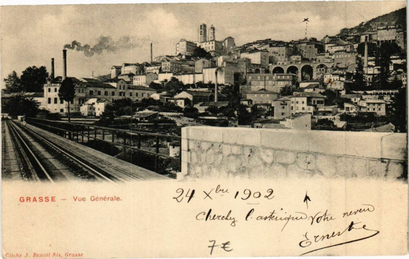 Carte postale ancienne Grasse - Vue générale à Grasse