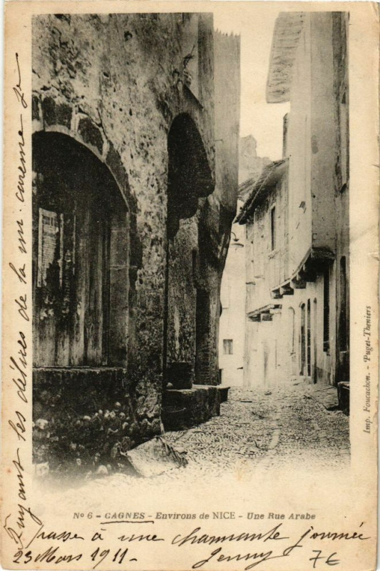 Carte postale ancienne Gagnes - Environs de Nice à Nice