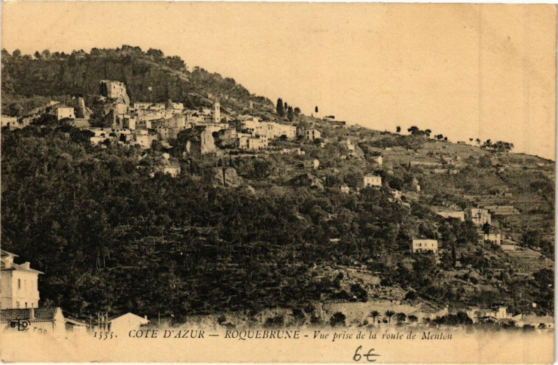 Carte postale ancienne Cote d'Azur - Roquebrune