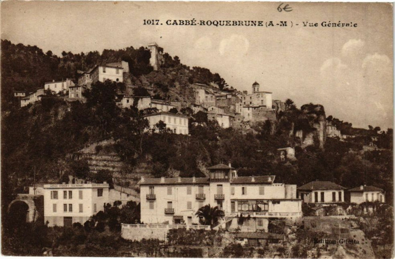 Carte postale ancienne Cbre roquebrune. - Vue générale