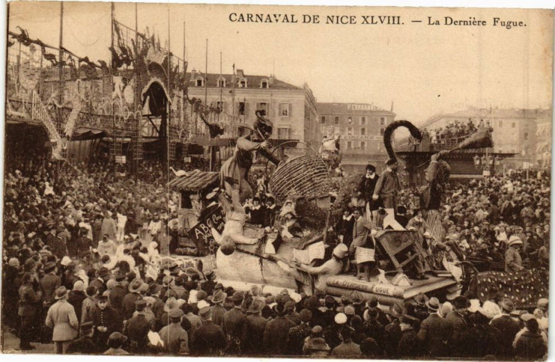 Carte postale ancienne Carnaval de Nice - La Derniére Fugue à Nice
