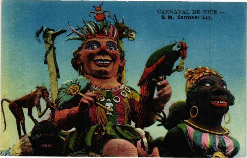 Carte postale ancienne Carnaval de Nice - Char de S.M. Carnaval à Nice