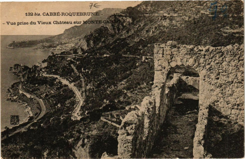 Carte postale ancienne Carbe - Roquebrune