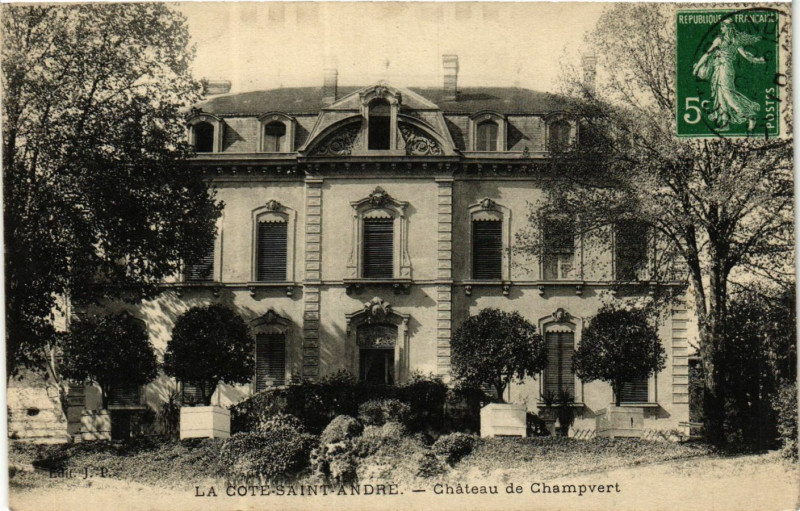 Carte postale ancienne La Cote-Saint-Andre - Chateau de Champvert à La Côte-Saint-André