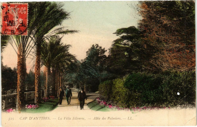 Carte postale ancienne Cap d'Antibes - La villa eilenroc à Antibes