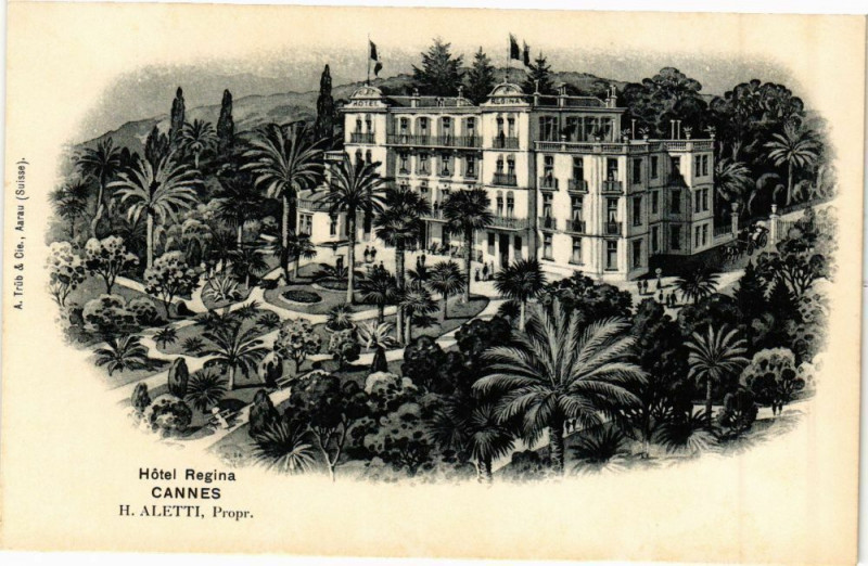 Carte postale ancienne Cannes - Hotel regina à Cannes