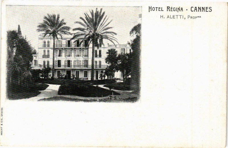 Carte postale ancienne Cannes - Hotel regina à Cannes