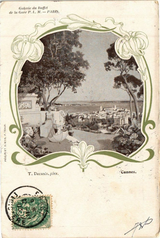 Carte postale ancienne Cannes - Galeria du buffet à Cannes