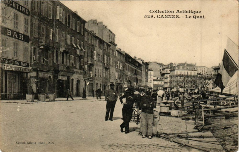 Carte postale ancienne Cannes - Le Quai à Cannes