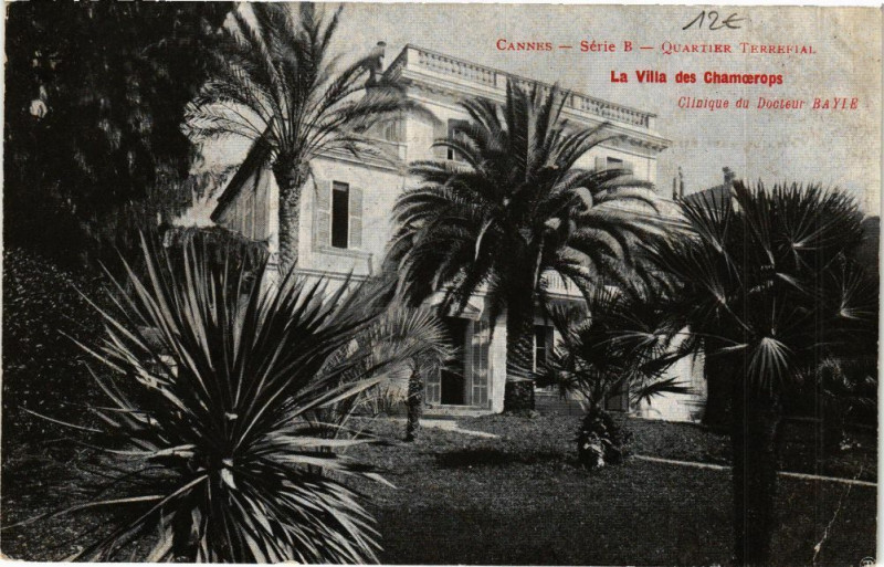 Carte postale ancienne Cannes - La Villa des Chamoerops à Cannes