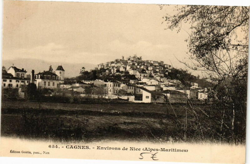 Carte postale ancienne Cagnes - Environs de Nice à Nice