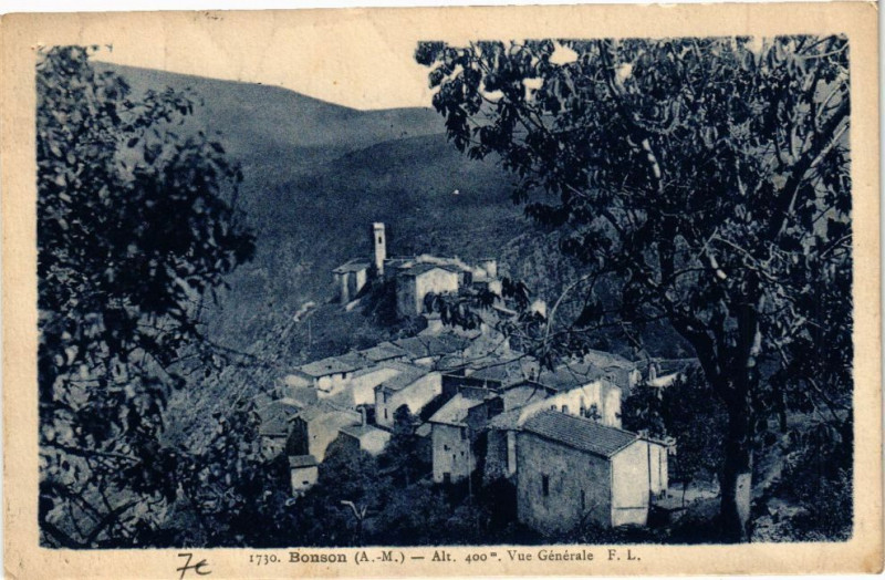 Carte postale ancienne Bonson - Vue générale à Bonson