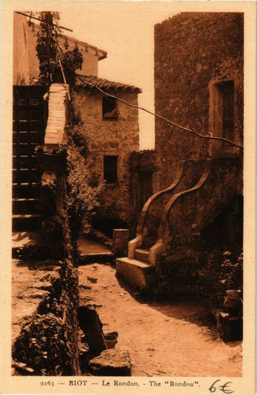 Carte postale ancienne Biot - Le rondon à Biot